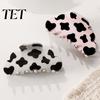 Decorative Hair Claws for Ponytails Cow Print Claw Clip Women Girls, Cute Cloud Shape Comfortable Clips Fine Thick Hair, Fashion Non-slip Strong Hold