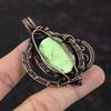 Кулон с лимоном и хризопразом, медная проволока, обернутая ювелирными изделиями, драгоценный камень, медный кулон, антикварные ювелирные изделия, кулон ручной работы, ювелирные изделия, завернутый в проволоку, ювелирные изделия для подарка