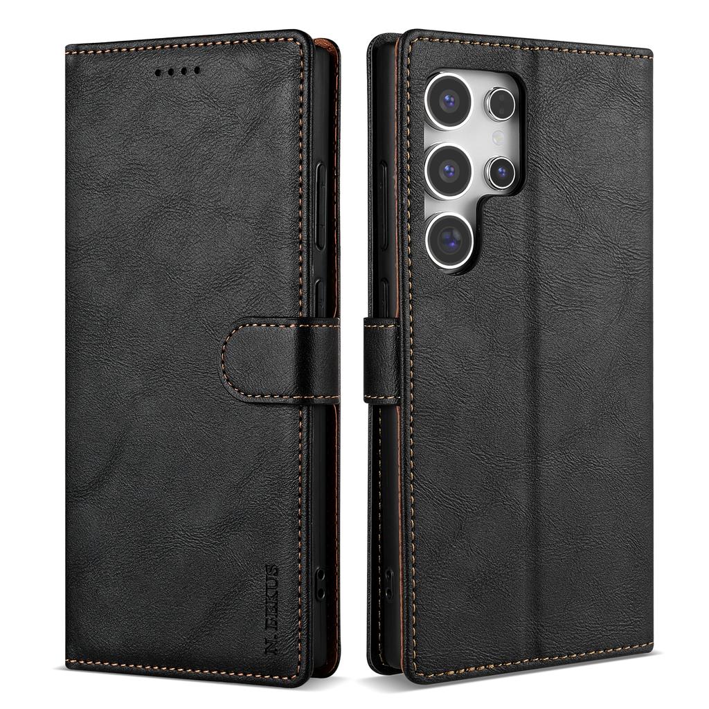 N.BEKUS CSJ-001 For Samsung Galaxy S26 Ultra Stand Case PU Leather Wallet Phone Cover