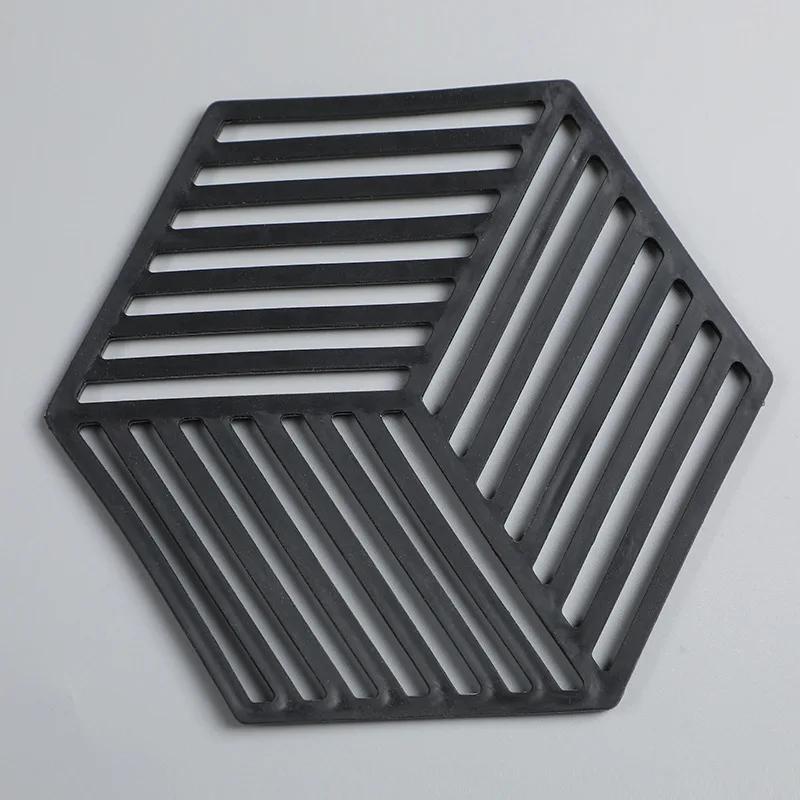 Силиконовый коврик для столовой посуды, подставка под стакан, шестигранный силиконовый коврик, теплоизоляционная подставка под миску, домашний декор для стола, кухонные принадлежности