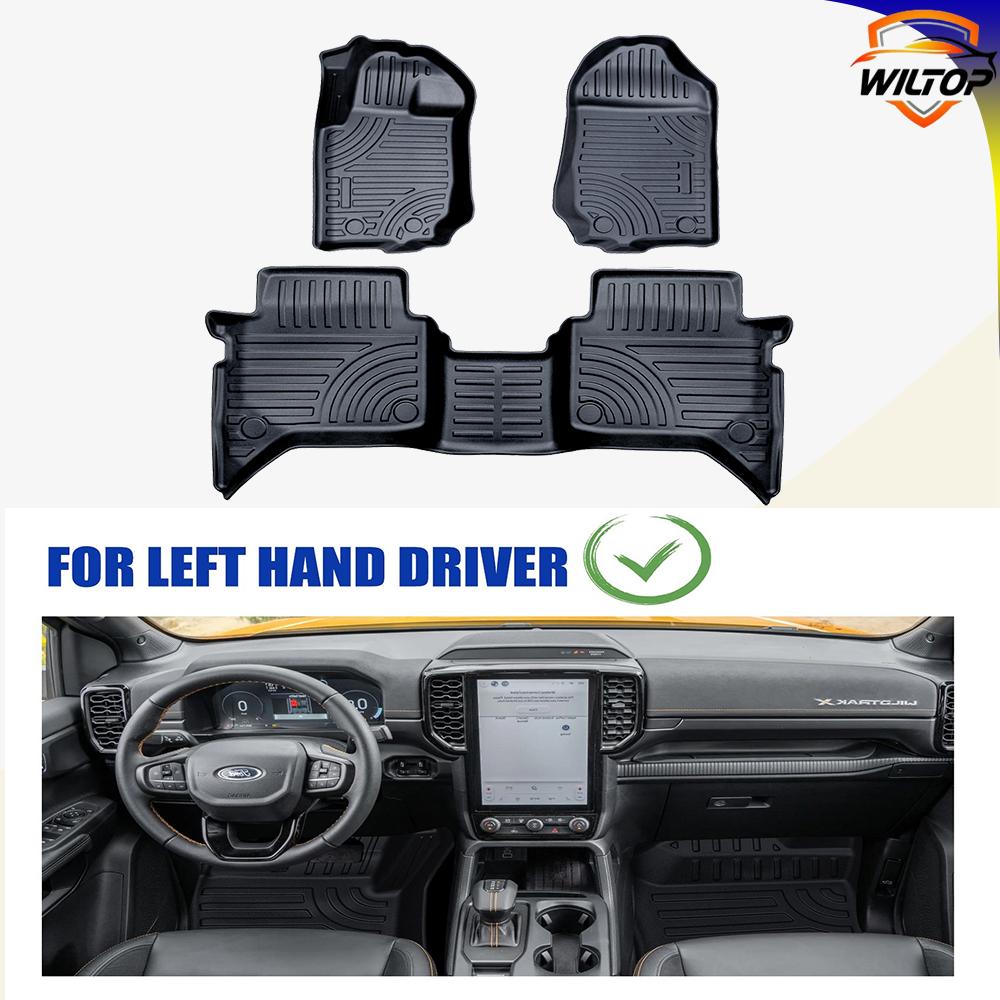 TPE 3D Коврики для пола Коврик для ног для Ford Ranger T6 T7 T8 2012-2025 Ranger Raptor Двойная кабина 4x4 Пикап Аксессуары для интерьера Коврик для пола