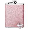 8oz Glitter Bling Hip Flask Stainless Steel Hip Flask with Never-Lose Cap and Funnel Leakproof Liquor Alcohol Flasks For Whiskey