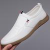 Модные весенне-осенние кожаные повседневные лоферы для мужчин, дизайнерские легкие мужские туфли с мягкой подошвой, повседневные спортивные однотонные модные деловые туфли