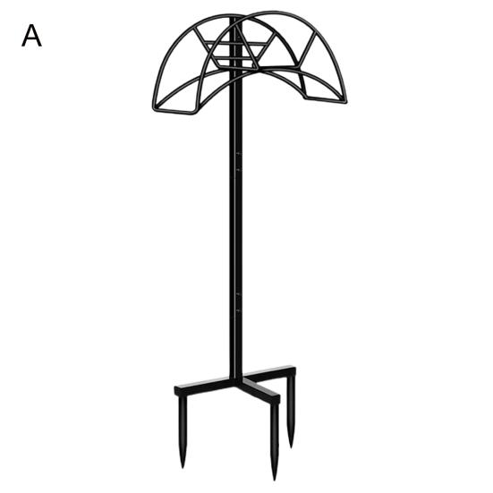 Отдельностоящий сверхмощный держатель садового шланга Вешалка для водяного шланга Катушка для шланга Наружная съемная металлическая подставка для шланга Полка для шланга Садовый газон Двор Хранение шланга