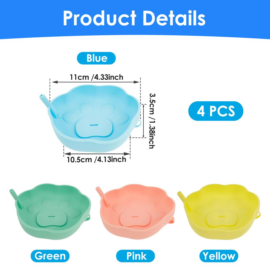 4Pcs Drip Free Popsicle Holders Silicone Ice Pop Stick Holder Drip Catcher Anti-drip Tray Multi Color Popsicle Protectors