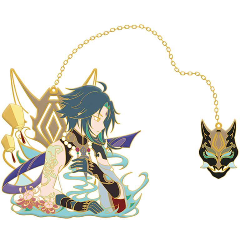 Эмалированные булавки Genshin Impact Xiao Kaedehara Kazuha Venti, брошь-булавка, металлический значок, коллекция пуговиц, сувенир, подарок для косплея