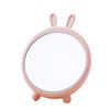 Rabbit Tabletop Mirror Stand Mirror Mirror Cute Stylish Interior Wall Hanging Girls Makeup Desk Tabletop Gift Present [Queen-b] (Pink)