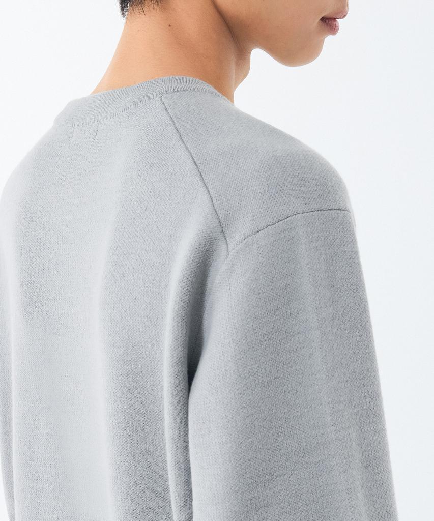 MUSINSA STANDARD Minimal Crew Neck Knit [Light Gray]