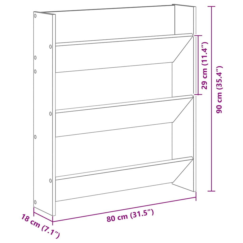 Shoe Cabinet 2 pcs Artisan Oak 85 x 18 x 90 cm Particleboard
