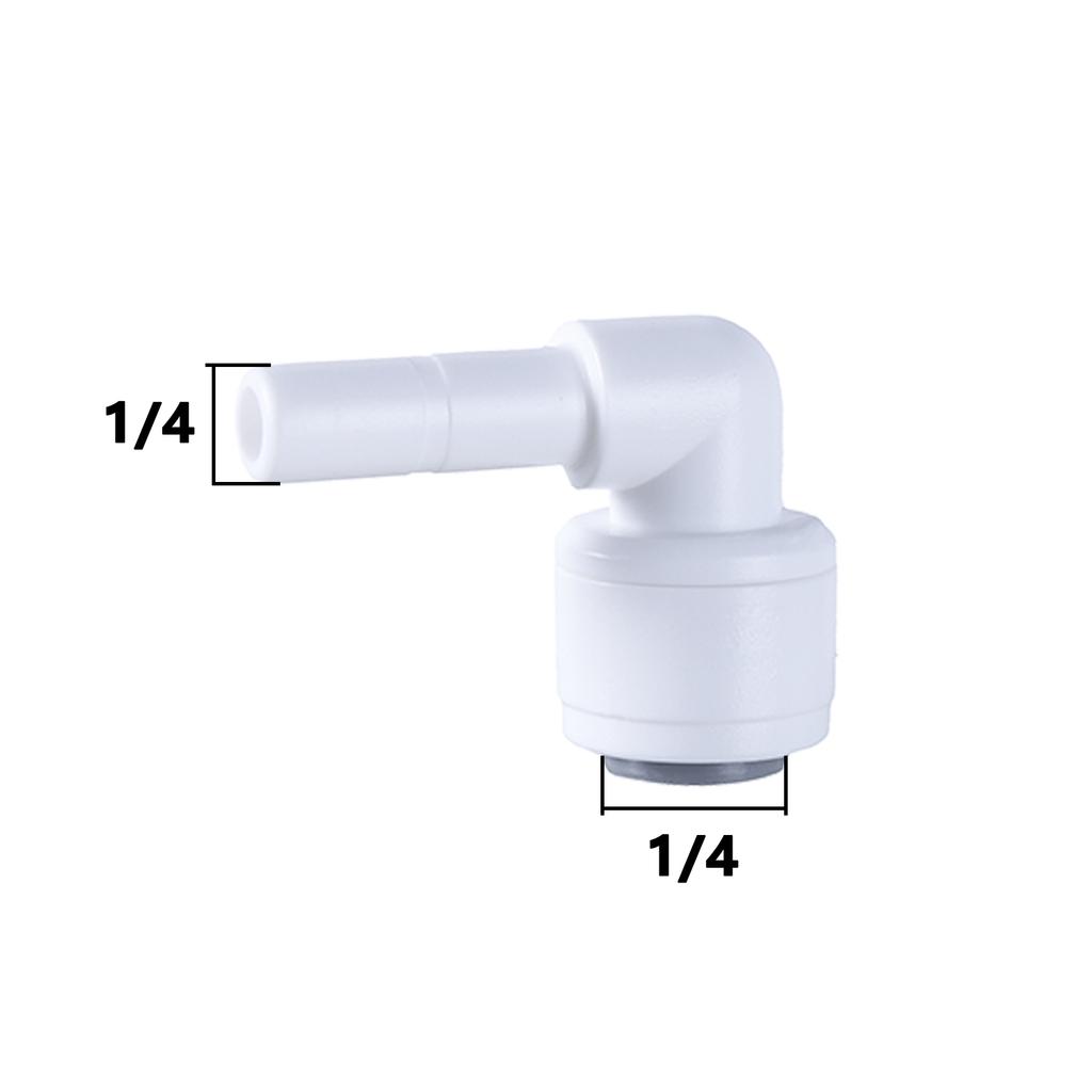 10 шт. коленчатый фитинг для обратного осмоса, 90 градусов, наружная резьба, внутренняя резьба 1/4 3/8, шланг POM, быстроразъемный фитинг для аквариума, детали фильтра обратного осмоса