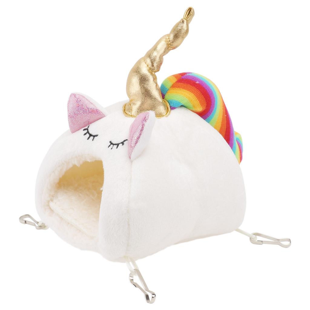 Premium Unicorn Design Warm Pet Bed for Hamster Rabbit Squirrel Mice Small Pets Comfortable Sleeping Nest Bed Couch Car