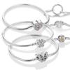 Heart Shell Butterfly Footprint Bracelet 925 Silver Fit Charm Beads Fashion Women Bracelet Jewelry