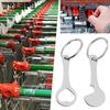 Supermarket Mall Shopping Cart Assisted Key Chains Creative Stainless Steel Keychains DIY Door Key Car Key Hanging Accessories