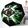 Printed Borussia Monchengladbach logo Printed Folding Umbrella,Outdoor,Leisure,And Travel Umbrella,Durable Umbrella Fabric,Birthday And Holiday Gift