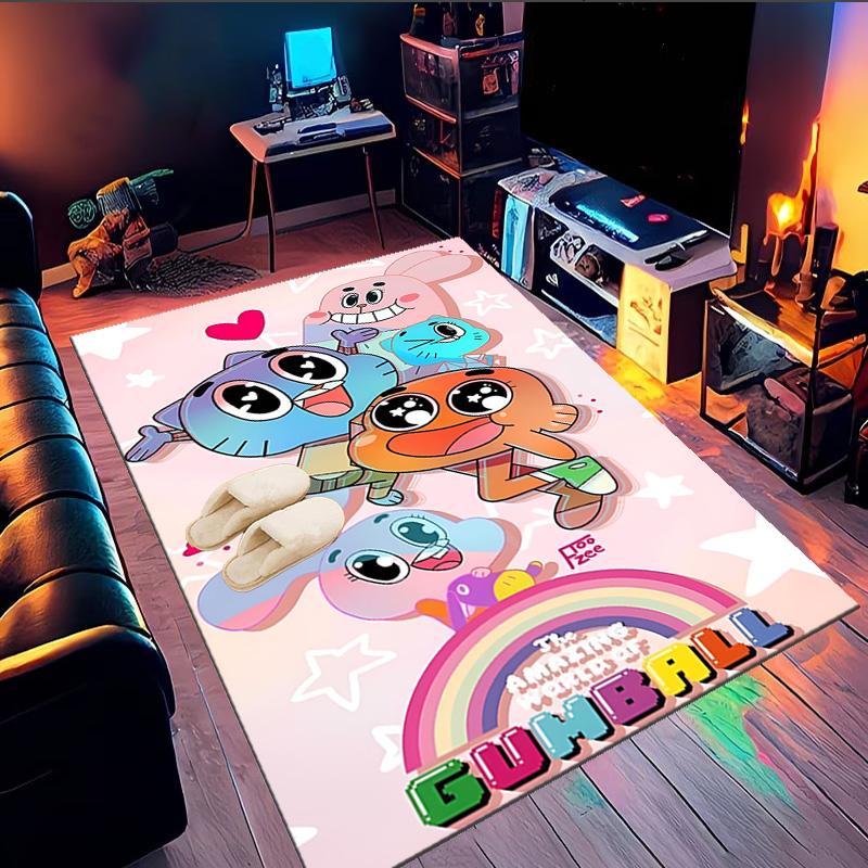Gum-ball's Amazing World Area Rug Suitable for Indoor And Outdoor,Carpets for Kitchens, Homes, Offices, Living Rooms,Home Decor,Christmas Gift