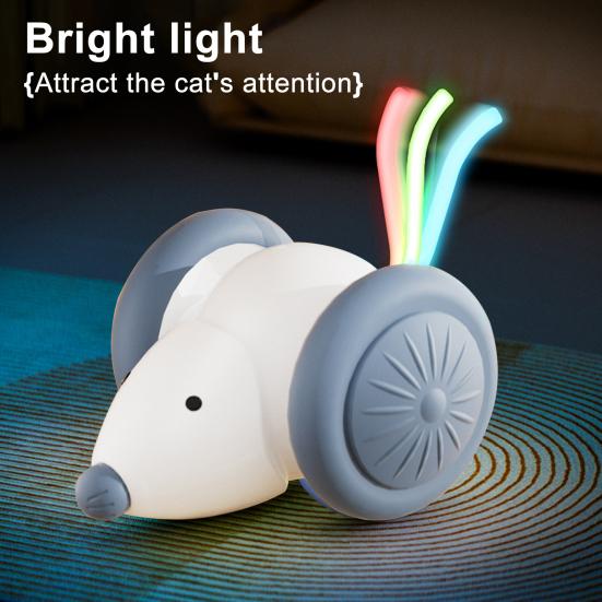 Электрическая мышь кошка интерактивная игрушка умная мышь кошка со светодиодным хвостом стимулируется