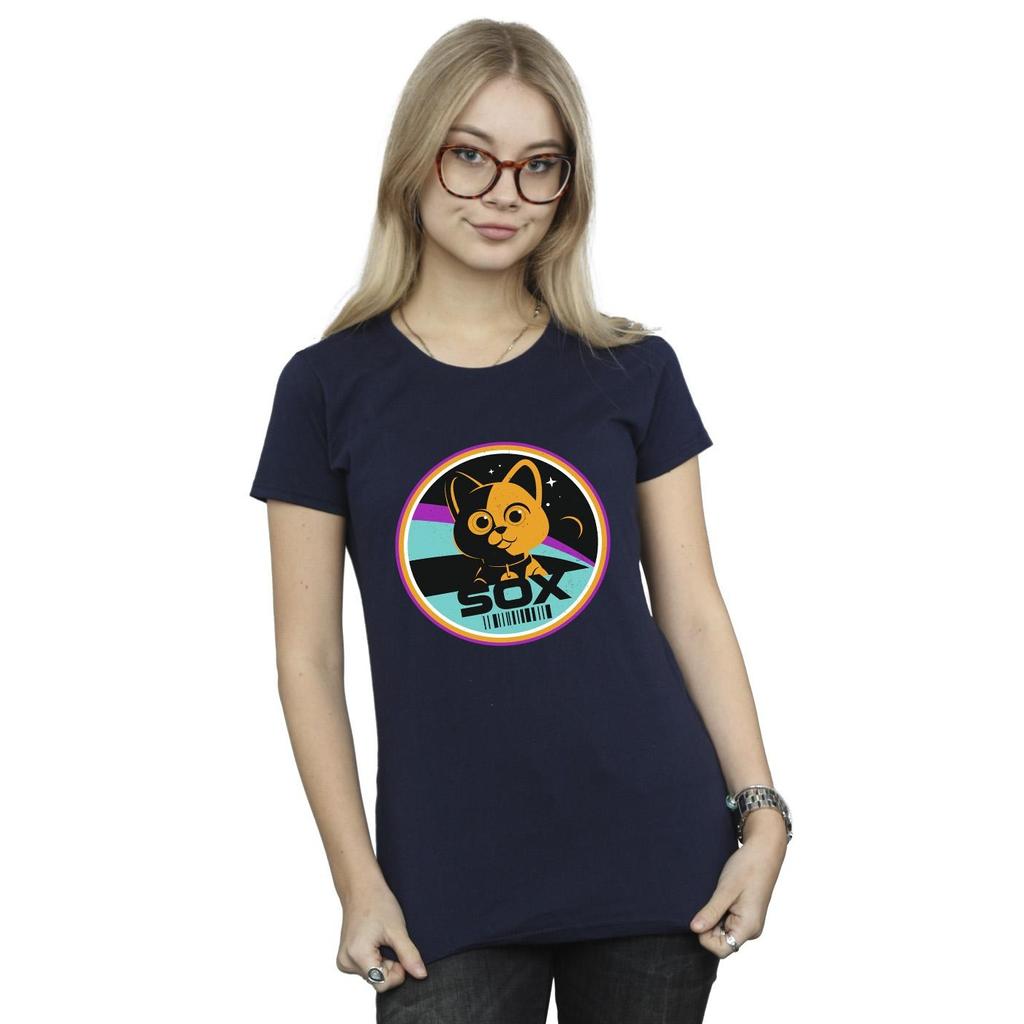 Disney Womens/Ladies Lightyear Sox Circle Cotton T-Shirt