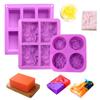 Multifunction DIY Craft Handmade Flower Shaped Cake Mould Soaps Supplies Silicone Soap Mold