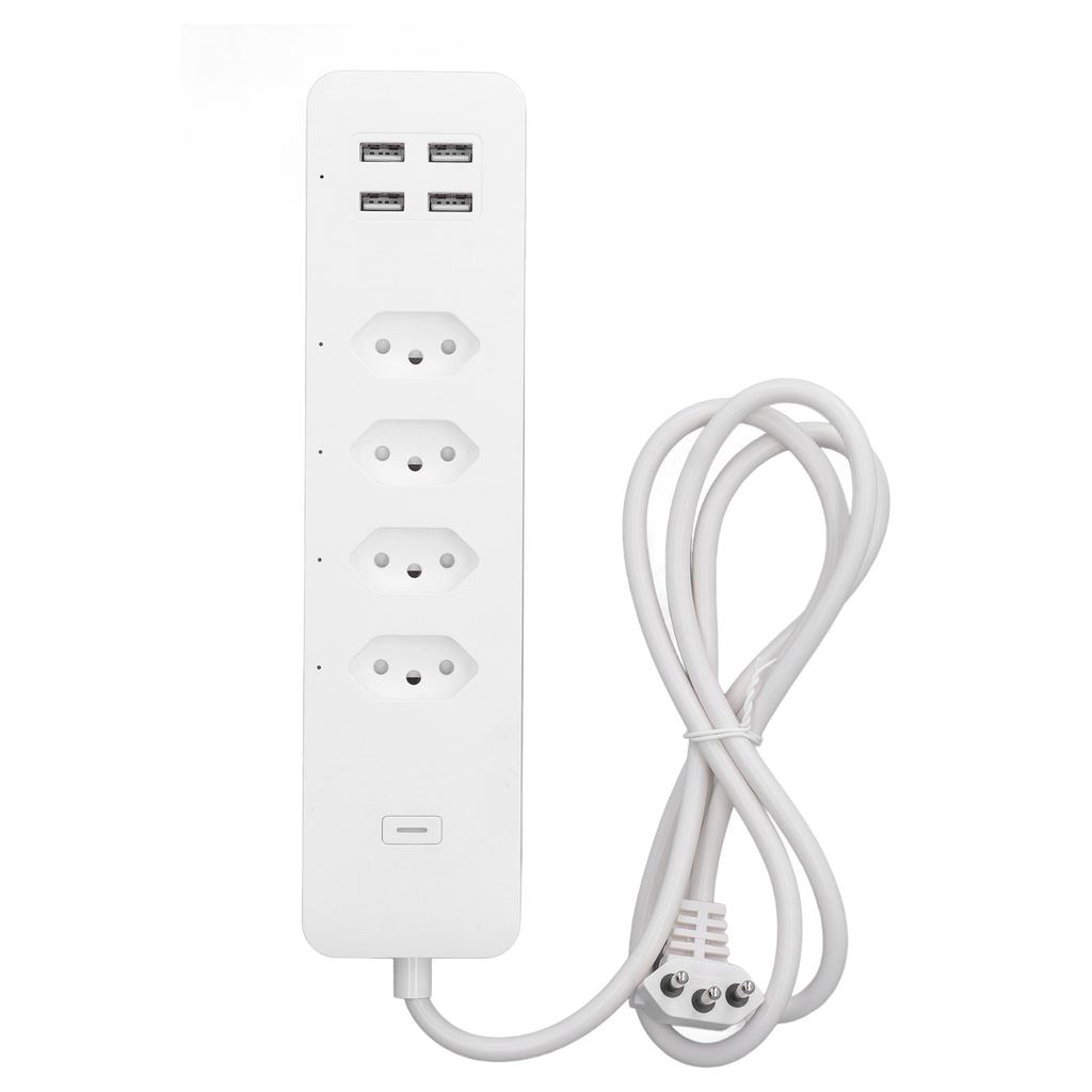 Smart Power Strip for Tuya WiFi Surge Protector 2500W with 4 Individually Controlled Outlets and 4