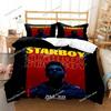 Поп-певец The Weeknd 3D Модный Принт Постельное белье Комплект постельного белья для двуспальной кровати Комплект постельного белья King Size Мягкое и Удобное741