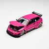 POPRACE Литая модель 1/64 Масштаб Honda Pandem Civic EG6 Спортивный автомобиль Модель Сплав Honda Pandem Civic EG6 Модель автомобиля Статическое украшение