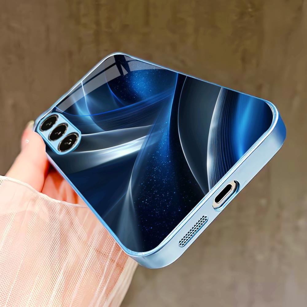 Высококачественный чехол в деловом стиле для Samsung Galaxy S26 S25 S24 S23 S22 FE Ultra Plus Со стеклянным покрытием, ощущение как у голого телефона, для мужчин