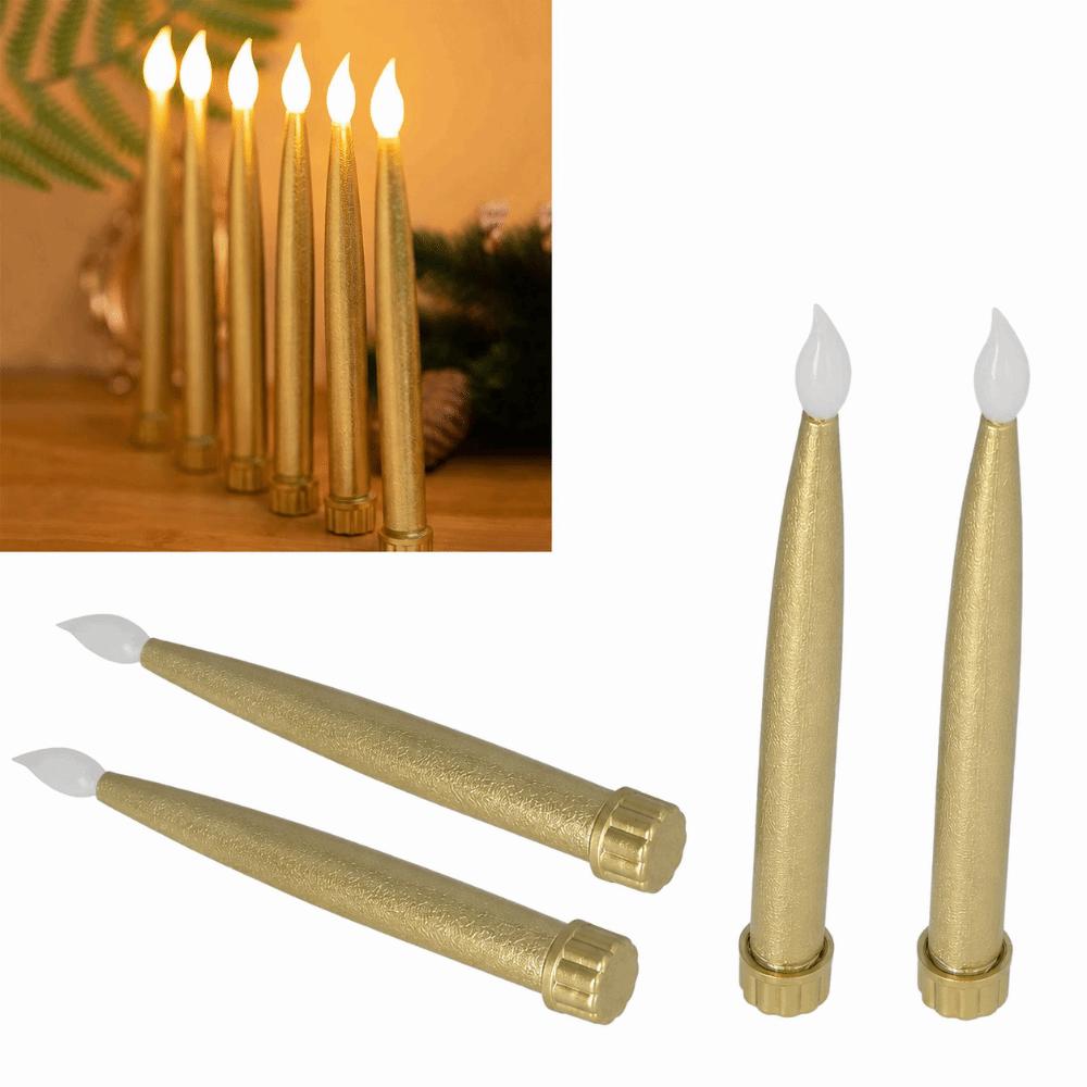 4Pcs Taper LED Candle Lamp Warm Light Electronic Candle Light Wedding Centerpiece