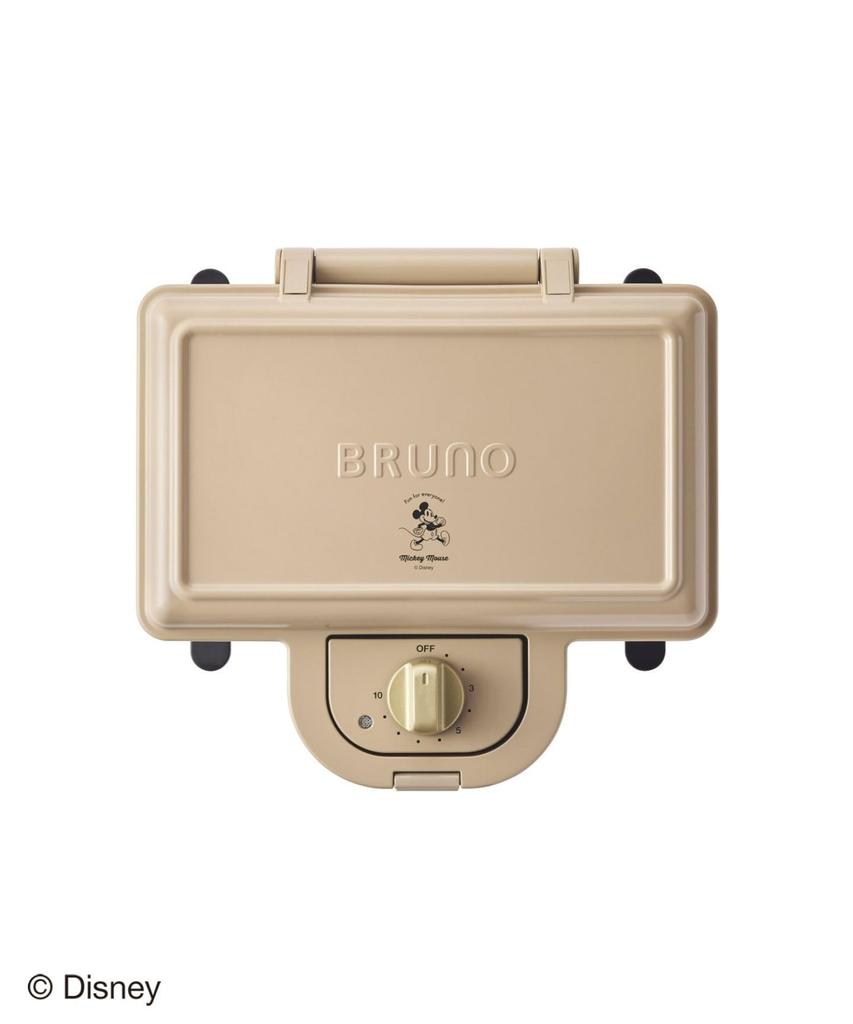 BRUNO DISNEY Disney Hot Sand Maker Double Electric Ear Burning Present Gift Ningyoyaki Cute Mickey Beige BOE136-BE