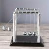 Classic Newtons Cradle Metal Desktop Ornament Black White Sphere Office Home Decor Desk Decoration for Living Room Bedroom Study