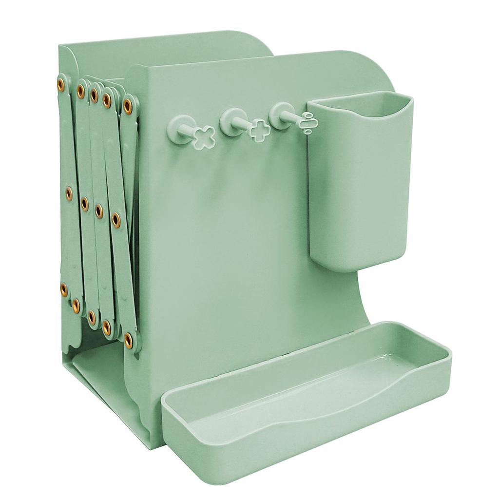 Expandable Metal Bookends Adjustable Bookends Book Holder for Shelves Metal Book Ends Magazine Holder with Pen Holder