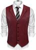 AL KHALID Classic Maroon Button Western Vest Coat Men Lambskin Leather Waistcoat