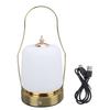Cordless Lantern LED Retro Rechargeable Stepless Dimming 3 Lighting Modes with Handle Table Lamp