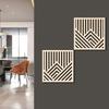 2pcs/set Board Wall Sticker Home Decoration Hollow Wall Sticker Creative Wooden Wall Hanging 3D 3 Colors