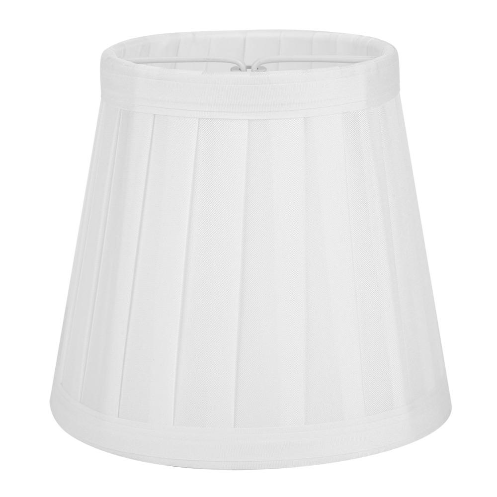 6PCS Fabric Small Replacement Lamp Covers Clip On Pleated Lamp Shade Drum Lamp Shade  Ceiling Light