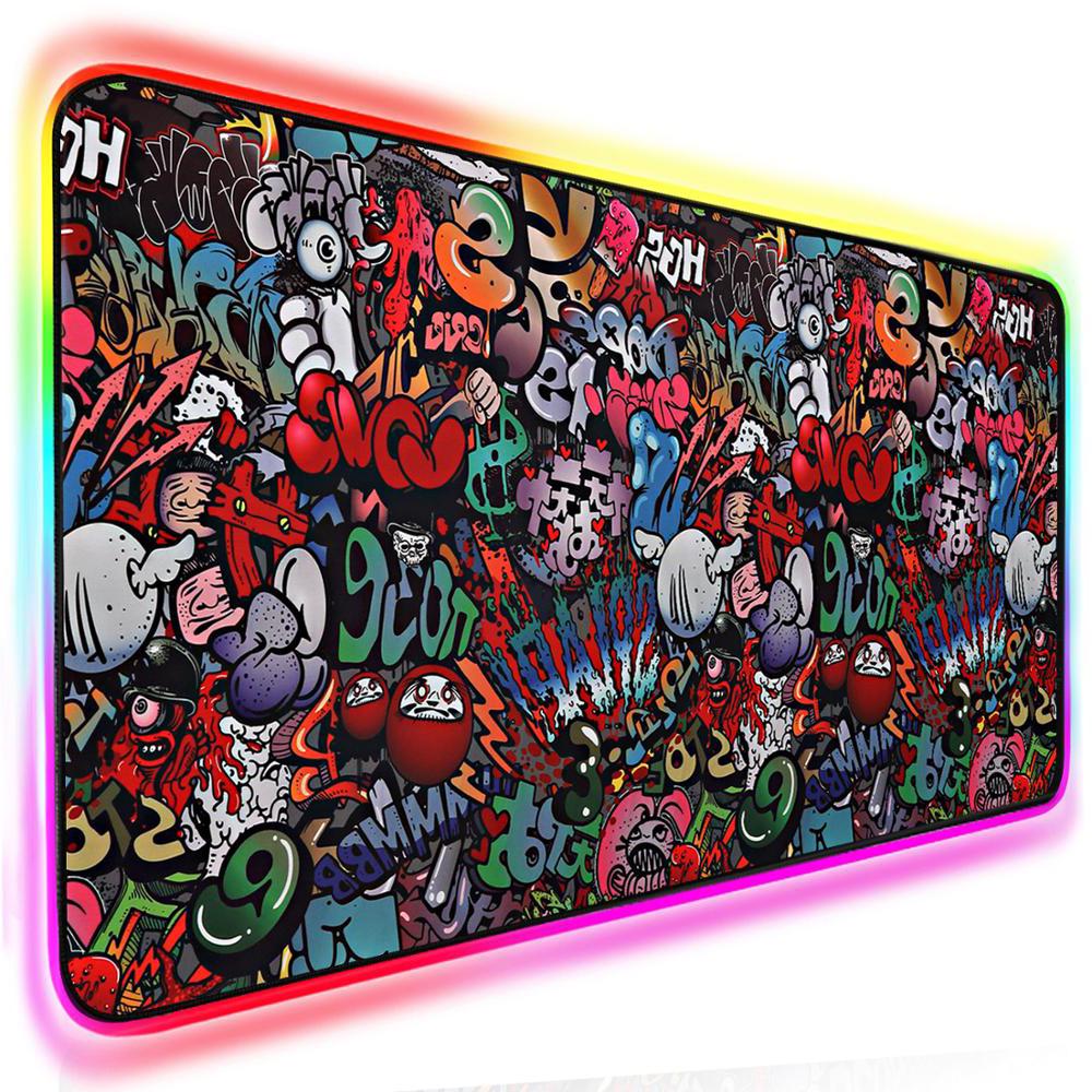 Коврик для игровой мыши RGB компьютерный коврик для мыши геймер большой коврик для мыши XXL коврик для мыши с подсветкой настольный коврик коврик для мыши для ПК
