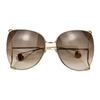 Gucci Square Sunglasses Unisex sunglasses Gold GG0252S-003