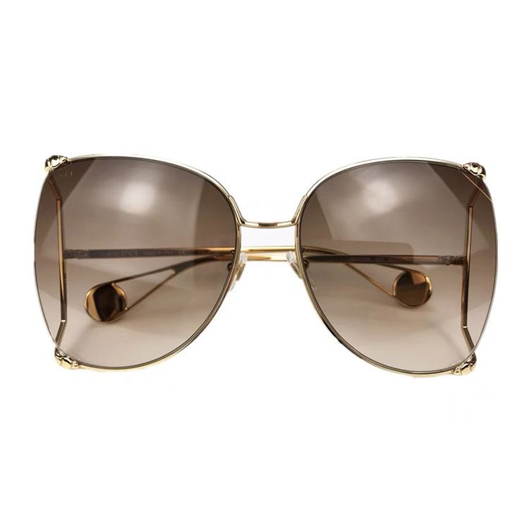 Gucci Square Sunglasses Unisex sunglasses Gold GG0252S-003