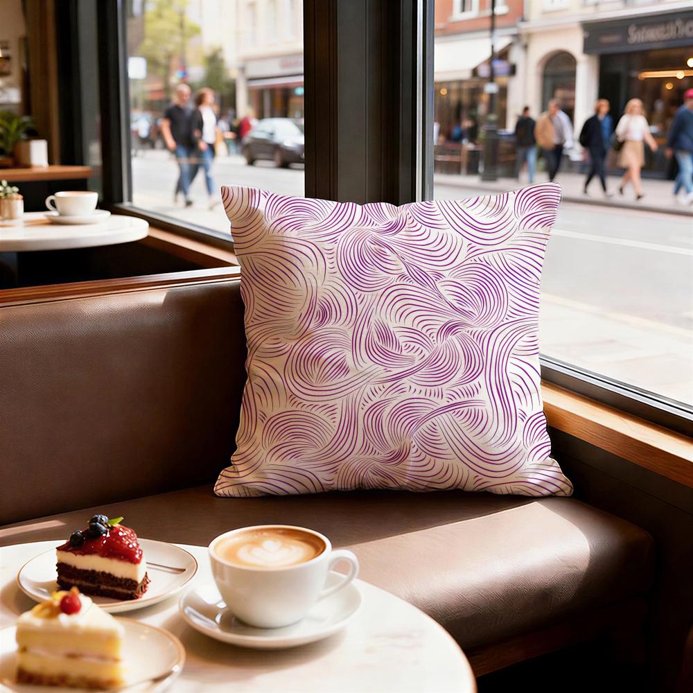 Colorful geometric patterns Cushion Cover Set of  Decorative Short Plush Pillow Covers for Sofa Soft  Cushion Case x cm