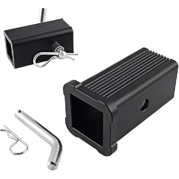 2'' Class III/IV to 1-1/4'' Class I/II Receiver Hitch Adapter ert Sleeve Mount Adapter 2'' to 1/4'' Trailer Receiver Converter for Bike Rack and