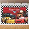 Фотофон Disney Pixar Тачки Молния Маккуин для дня рождения, студийный фотофон для детей, малышей и вечеринок в честь рождения ребенка, AS41