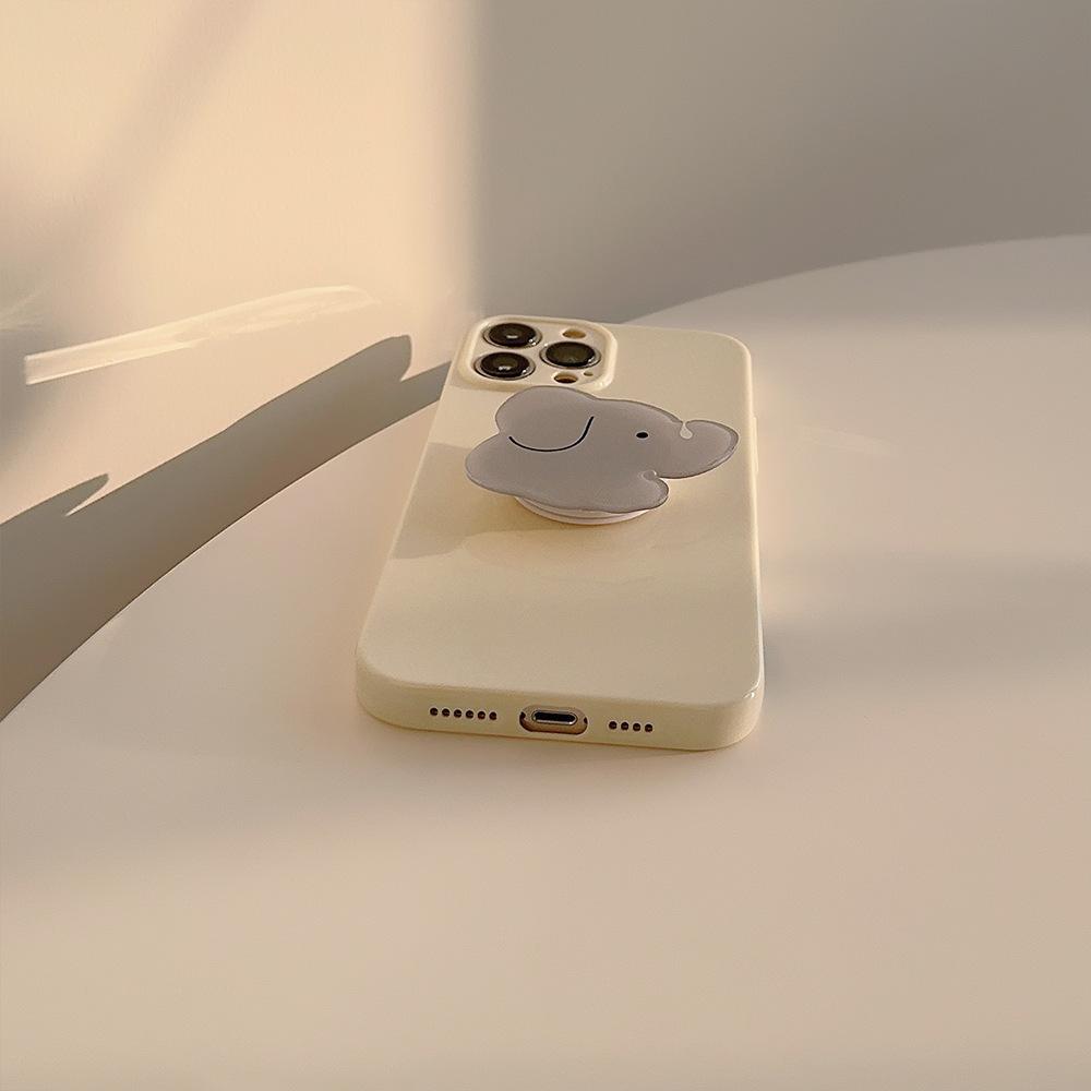 Cute Elephant Stand Phone Case Suitable for iPhone 13, iPhone 15, iPhone 16 Pro Max