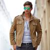 Men's European and American Trendy Flight Military Jacket Casual Outdoor Washed Large Size Pure Cotton Jacket