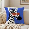 Funny And Fun Pictures Of Happy Animals Cushion Cover Linen Pillowcase Soft  for Sofa Bed Home Room Decor