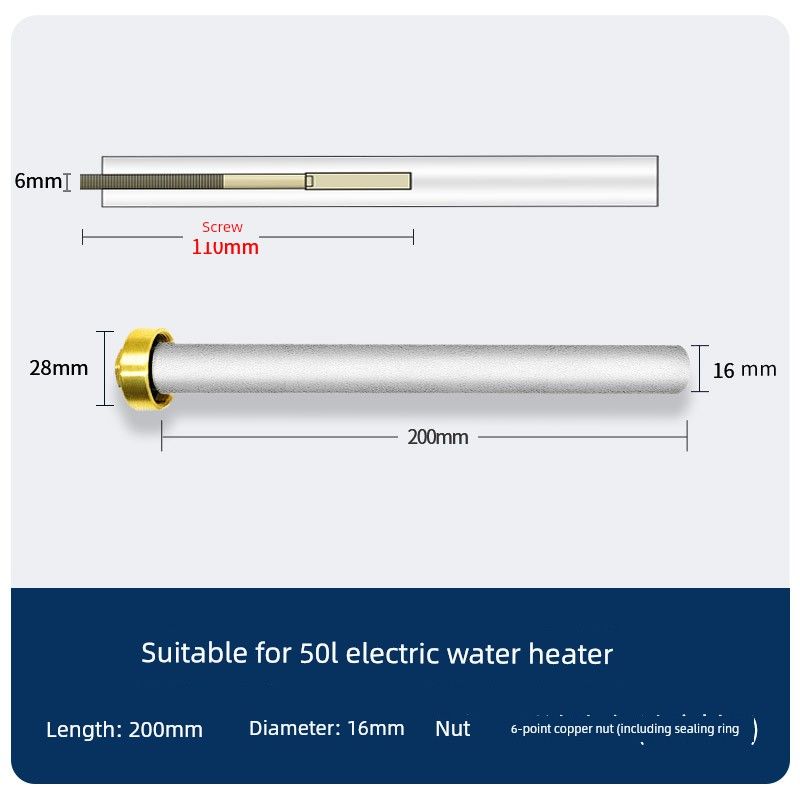 Suitable for Oaks Electric Water Heater Magnesium Rod 40/50/60/80L Sewage Outlet Accessories Cast Anode Rod