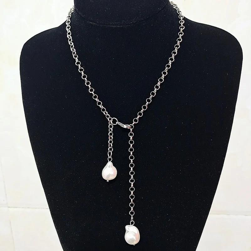 Женская мода простое персонализированное ожерелье барочный жемчуг кулон ожерелье новый дизайн ювелирные изделия подарок