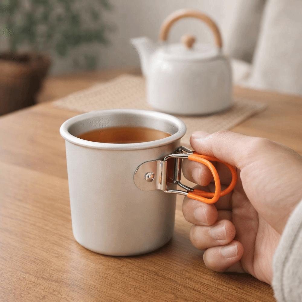 Reusable Aluminum Zinc Zinc Alloy Cup 150 ML Coffee Cup Tea Cup Outdoor Cup  Camping
