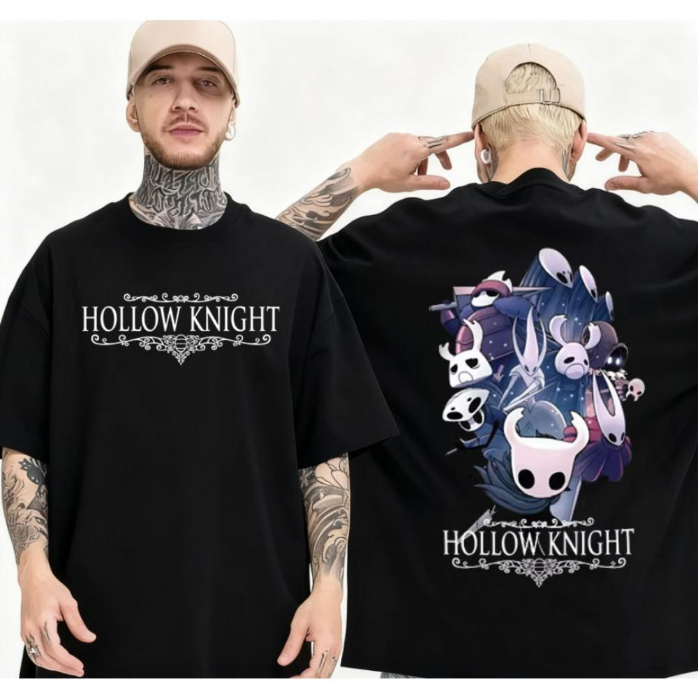 Модная мужская и женская футболка Hollow Knight с принтом, свободные топы с коротким рукавом, летняя повседневная футболка с круглым вырезом, детская одежда