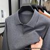 Мужской свитер с лацканами из смесовой шерсти 450 г: Тонкий джемпер для весны/осени