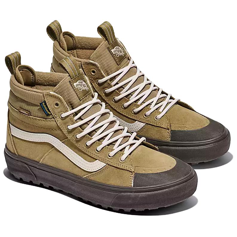 Vans Sk8-Hi Waterproof MTE Olive Drab Green Unisex Sneakers Tan Brown VN000CVTCX6