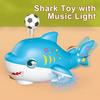 Электрическая игрушка-акула с надувным мячом и музыкальным светом, качающийся хвост, ходячая игрушка-акула, обучающая игрушка для ползания в виде морского животного, подарок для малышей, мальчиков и девочек